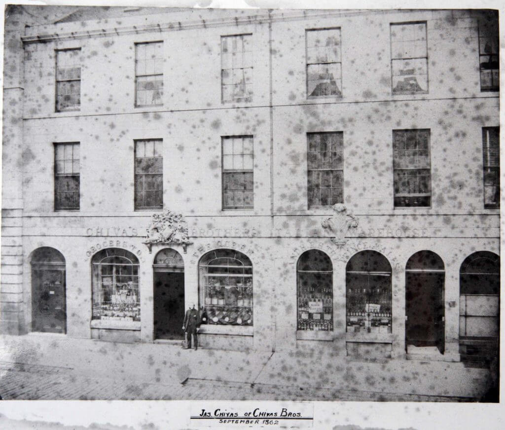 James Chivas Outside King Street Shop In 1862