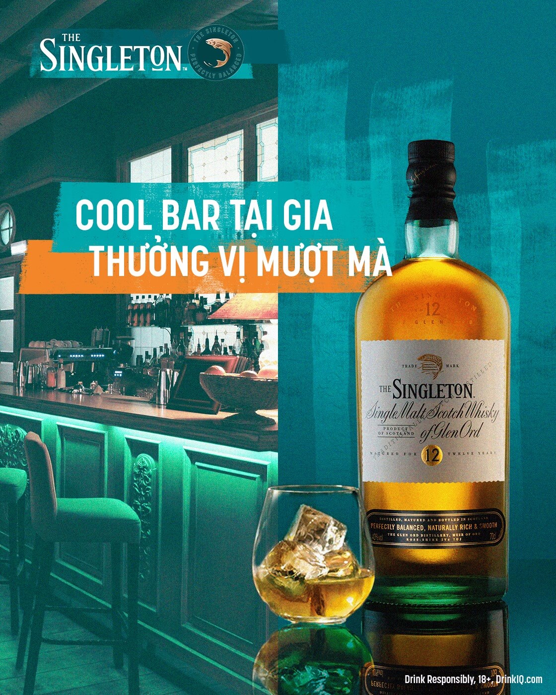Ruou Singleton 12 Glen Ord Speyside Single Malt Scotch Whisky