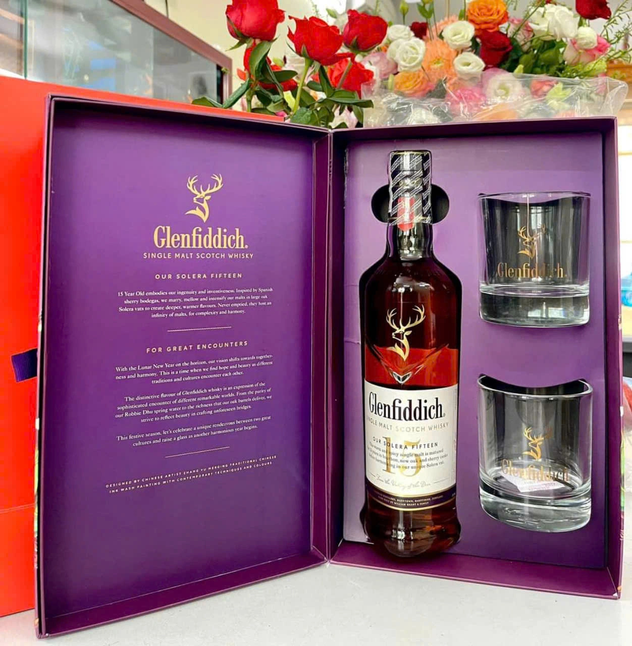 Hộp quà Glenfiddich 15 Tết 2025