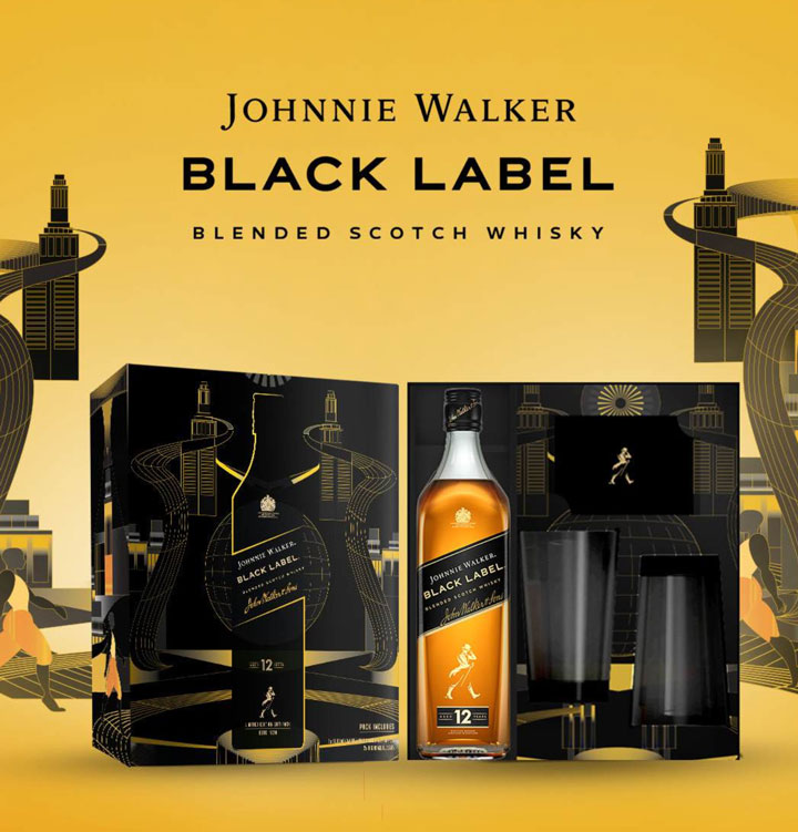 Rượu Johnnie Walker Black Hộp quà Tết 2025