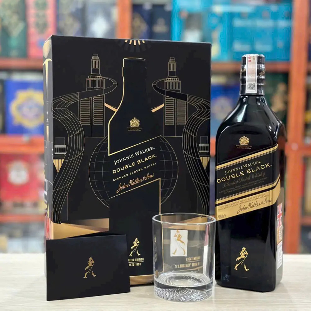 Rượu Johnnie Walker Double Black Hộp quà Tết 2025