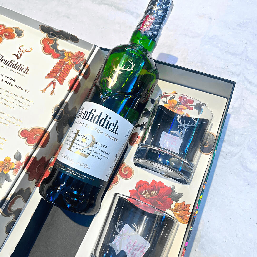 Rượu Whisky Glenfiddich 12 Hộp quà Tết 2023